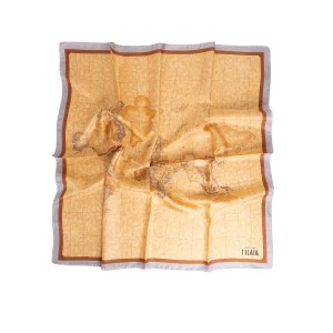 Alviero Martini Prima Classe Foulard Geoclassic Greige 90 x 90 cm