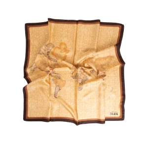 Alviero Martini Prima Classe Foulard Geoclassic Mogano 90 x 90 cm