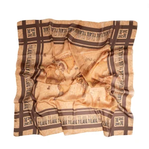 Alviero Martini Prima Classe Foulard con Logo (90 x 90 cm) Roccia