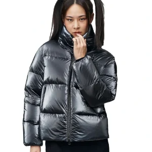 Blauer Piumino in Nylon Metallizzato Paula 24WBLDC03252 Grigio Argento