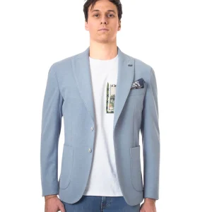 Bob Giacca Larry in Tessuto a Nido d'Ape LARRY412 T412 Azzurro