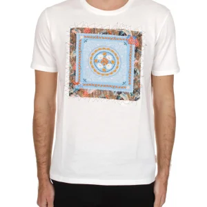 Bob T-shirt con Foulard Ricamato ROSI353 VR0353 Bianco