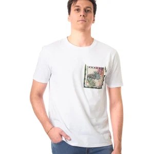 Bob T-shirt con Taschino in Fantasia POCKET337 VR0337 Bianco