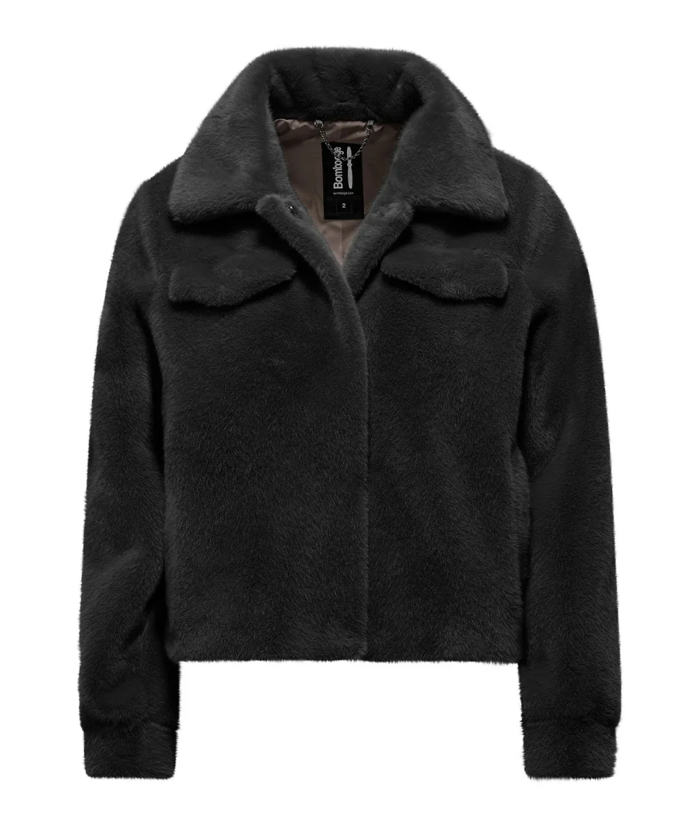 Bomboogie Giacca Corta in Ecopelliccia JW8683-FSB5 Nero - immagine 2