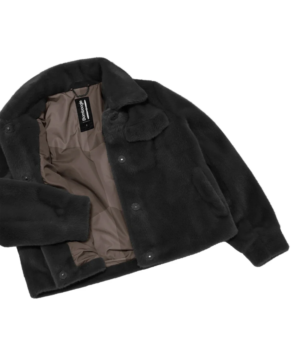 Bomboogie Giacca Corta in Ecopelliccia JW8683-FSB5 Nero - immagine 5