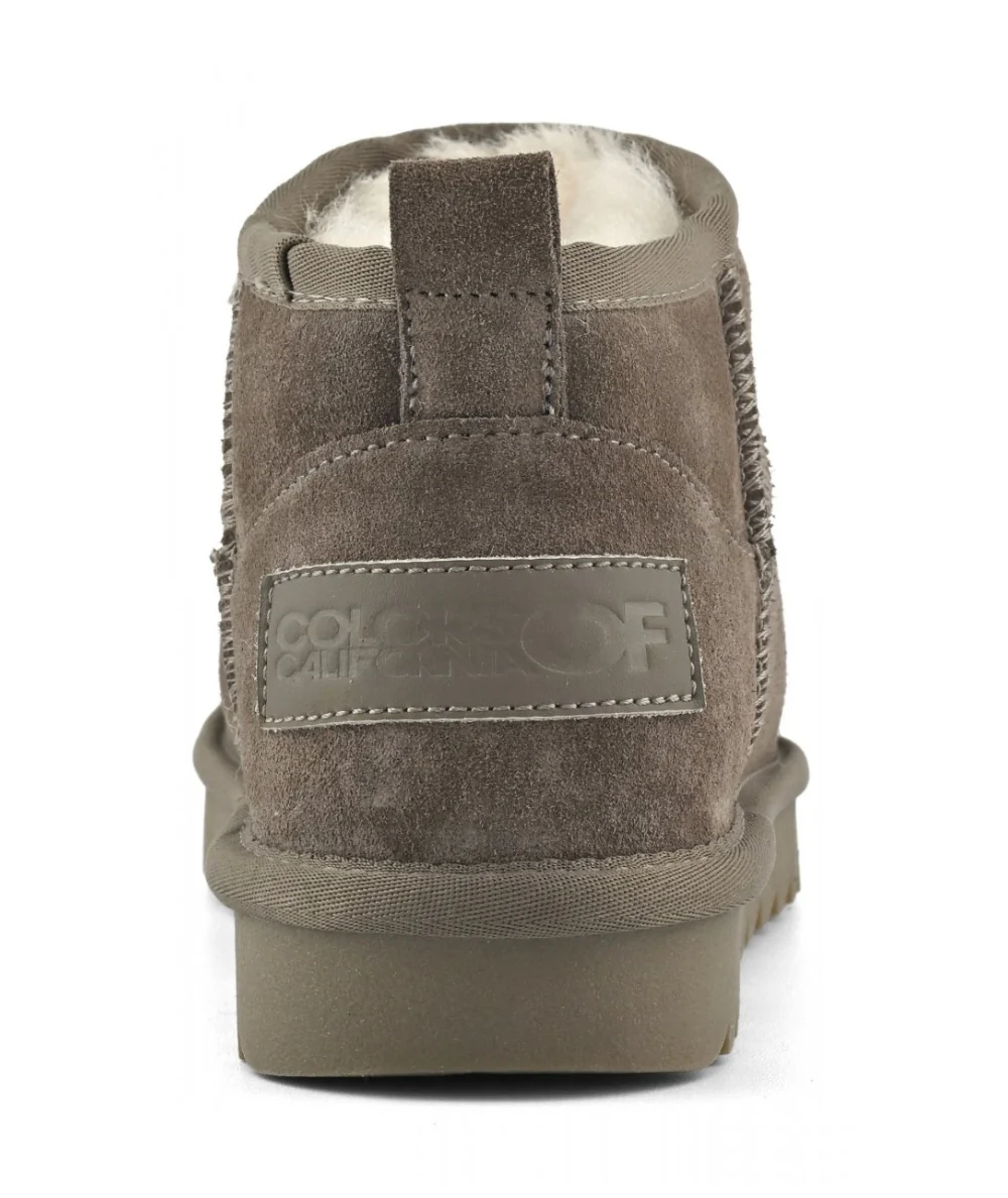 Colors of California Stivale Basso in Suede e Montone HC.SHEAR02 Grigio Taupe - immagine 6