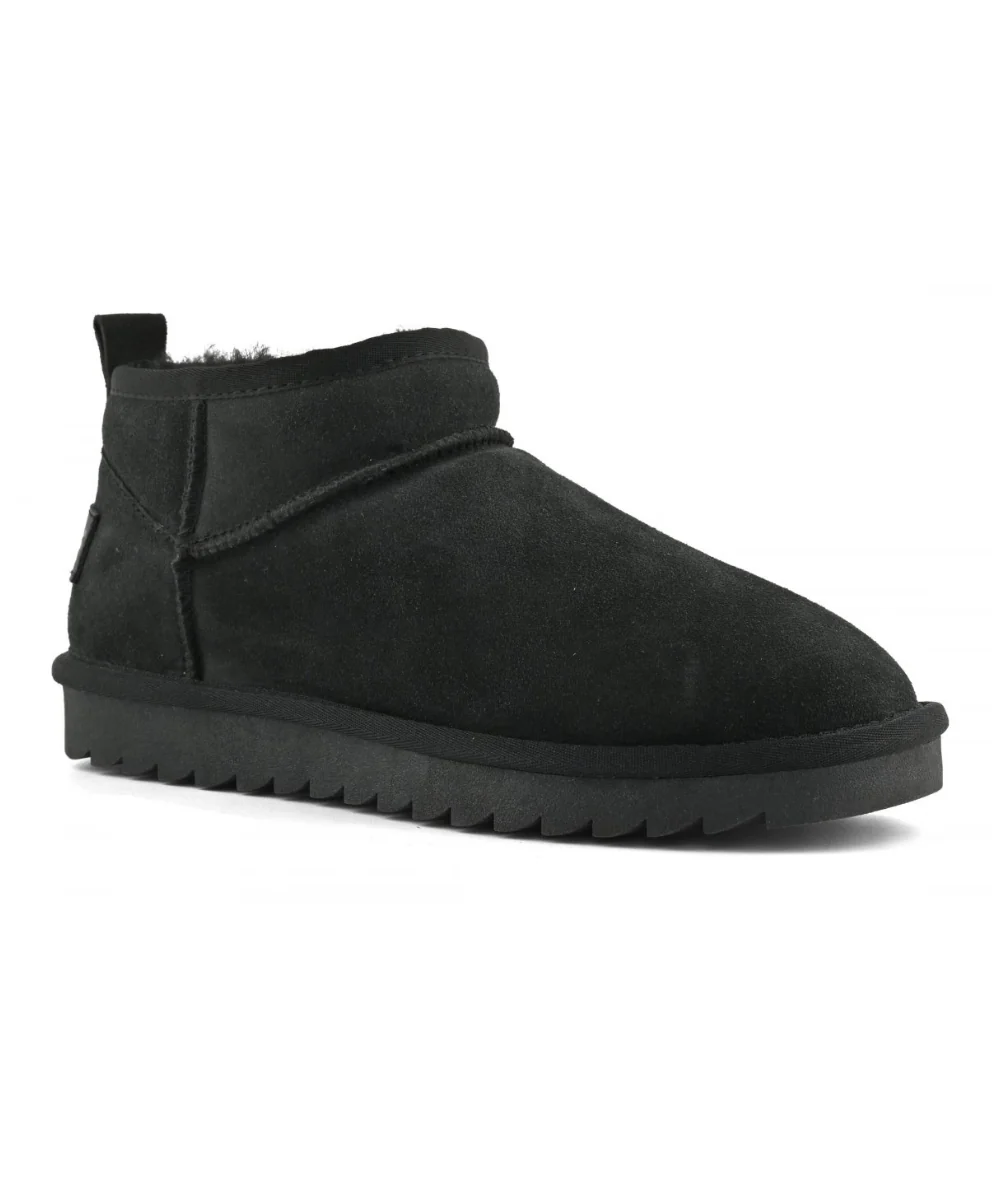 Colors of California Stivale Basso in Suede e Montone HC.SHEAR02 Nero - immagine 4