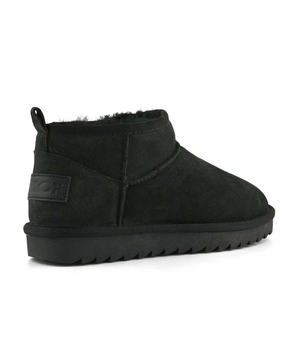 Colors of California Stivale Basso in Suede e Montone HC.SHEAR02 Nero - immagine 5