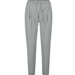 D.EXTERIOR PANTALONE GESSATO CON DETTAGLI IN LUREX 57841 GRIGIO