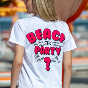 T-Shirt Beach Party Bianca Donna