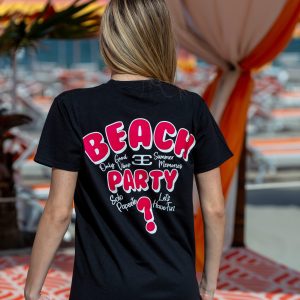 T-Shirt Beach Party Black Donna