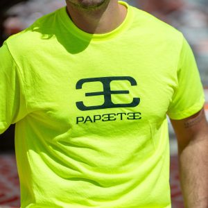 T-Shirt Verde Fluo Logo Black Uomo