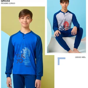 GP4153 PIGIAMA RAGAZZO IN COTONE – IL GRANCHIO
