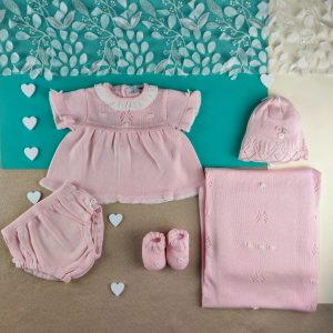 Set nascita cotone fiorellini