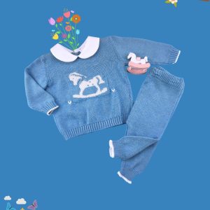 Completino cotone cavallo a dondolo