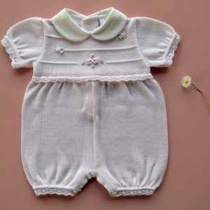 Pagliaccetto romantico roselline ricamate