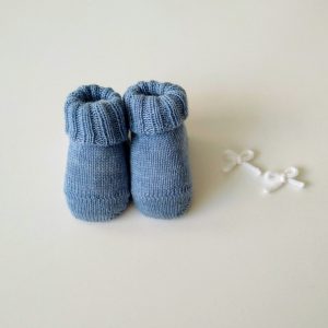 Scarpette neonato blu denim