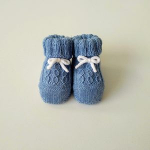 Scarpette neonato denim fiocchi