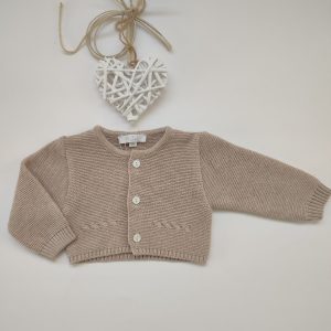 Cardigan unisex tortora