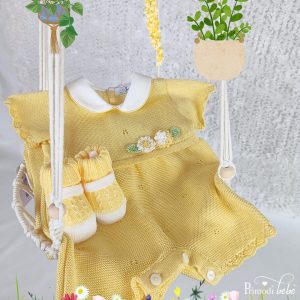 Pagliaccetto cotone margherite + scarpette🌼