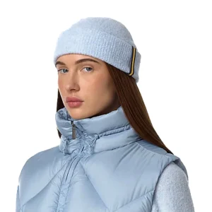 K-WAY BERRETTO BEANIE BRICE IN MISTO LANA CON RISVOLTO K6125GW AZZURRO