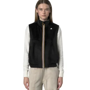 K-Way Gilet Vivielme Velour Polar K3132LW Nero