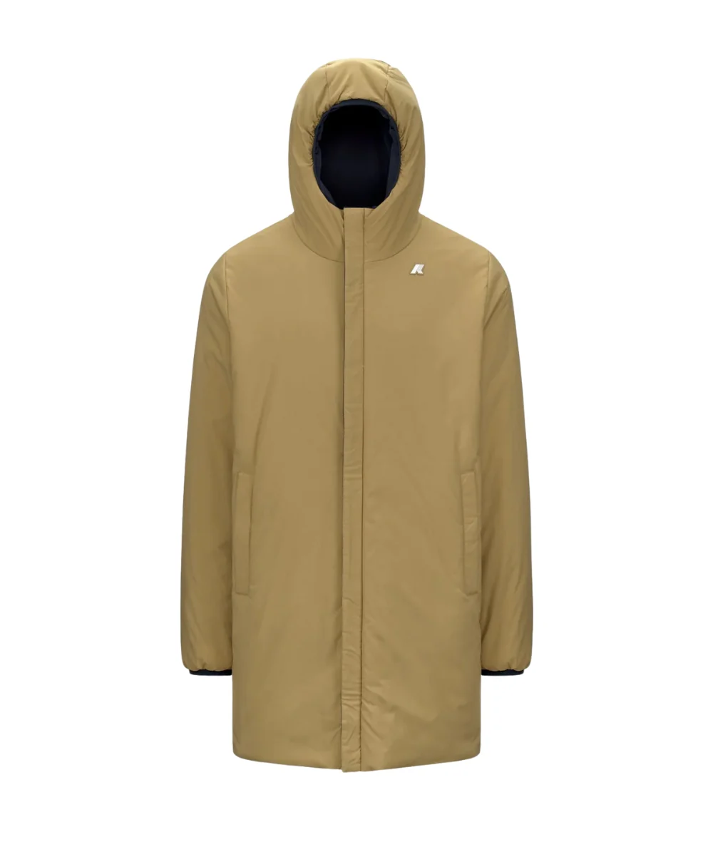 K-Way Giacca Reversibile Jacob St Warm Double K6128WW Blu Scuro Beige - immagine 8