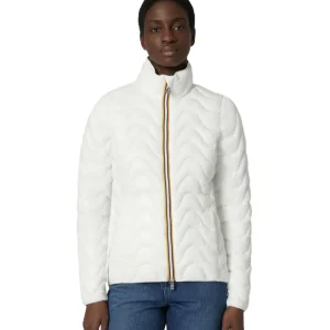 K-Way Giacca con Imbottitura ad Onde Violette Eco Warm K4112TW Bianco