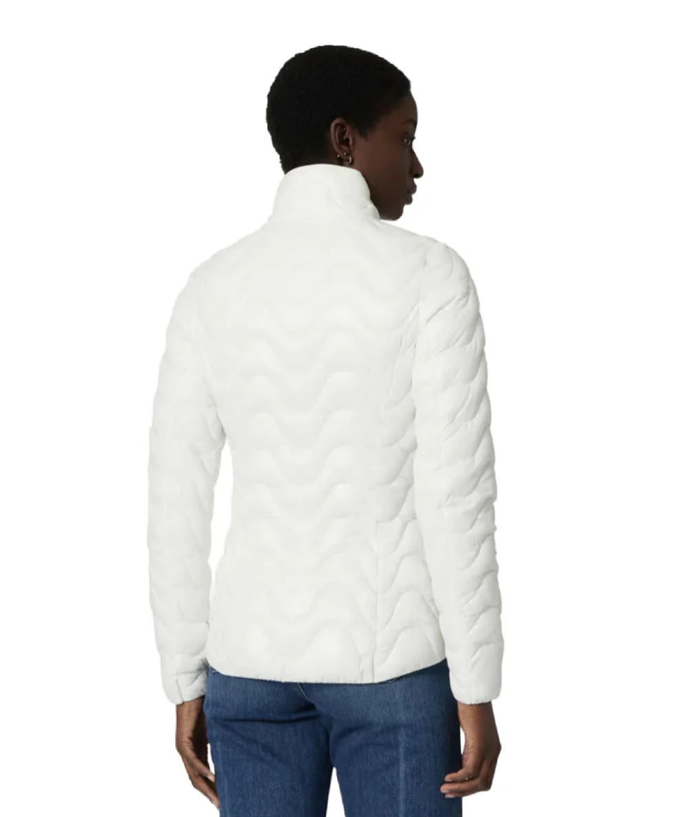 K-Way Giacca con Imbottitura ad Onde Violette Eco Warm K4112TW Bianco - immagine 4