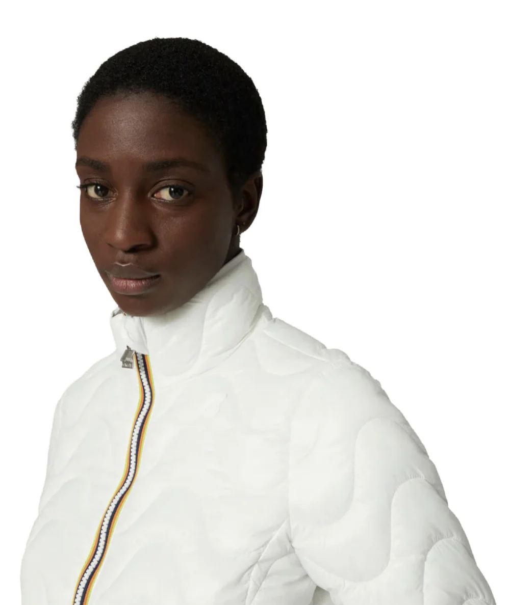 K-Way Giacca con Imbottitura ad Onde Violette Eco Warm K4112TW Bianco - immagine 5