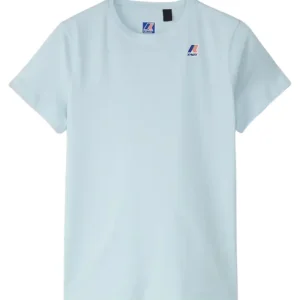K-Way T-shirt Unisex Jersey con Logo K007JE0 Azzurro