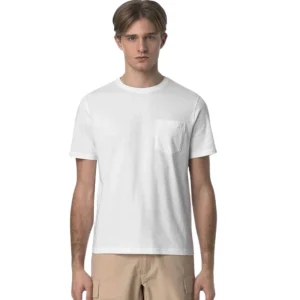 K-way T-shirt Sigur con Taschino K31368W Bianco