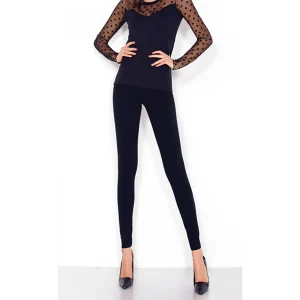 LR104F LEGGINGS FELPATO DONNA ROSSOPORPORA