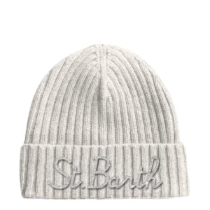 MC2 Saint Barth Berretto con Ricami WENGEN W WENG005 Bianco Panna