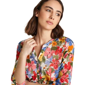 Mondrian Venezia Camicia Scollo V in Mussola 41367/973 Multicolore