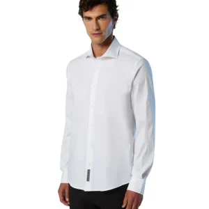 North Sails Camicia in Popeline Stretch 664414_000 Bianco