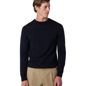 North Sails Maglione Girocollo Lana Merino 699156_000 Blu Navy