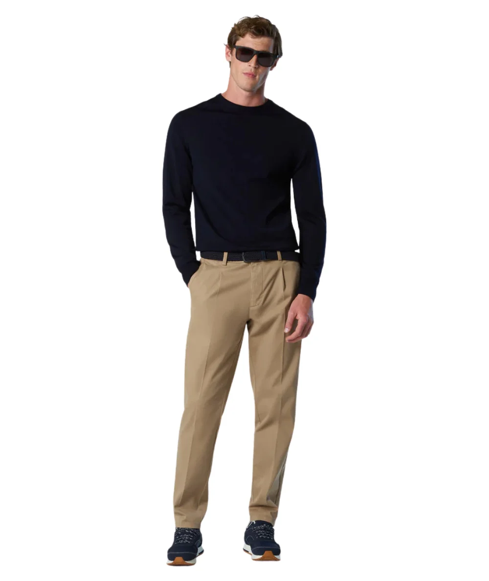 North Sails Maglione Girocollo Lana Merino 699156_000 Blu Navy - immagine 5