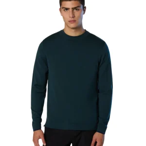 North Sails Maglione in Lana con Spacchi 699218_000 Verde Scuro