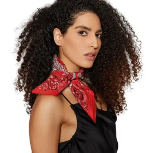 Pinko Foulard in Mussola di Cotone Linguistica 1Z203G Rosso