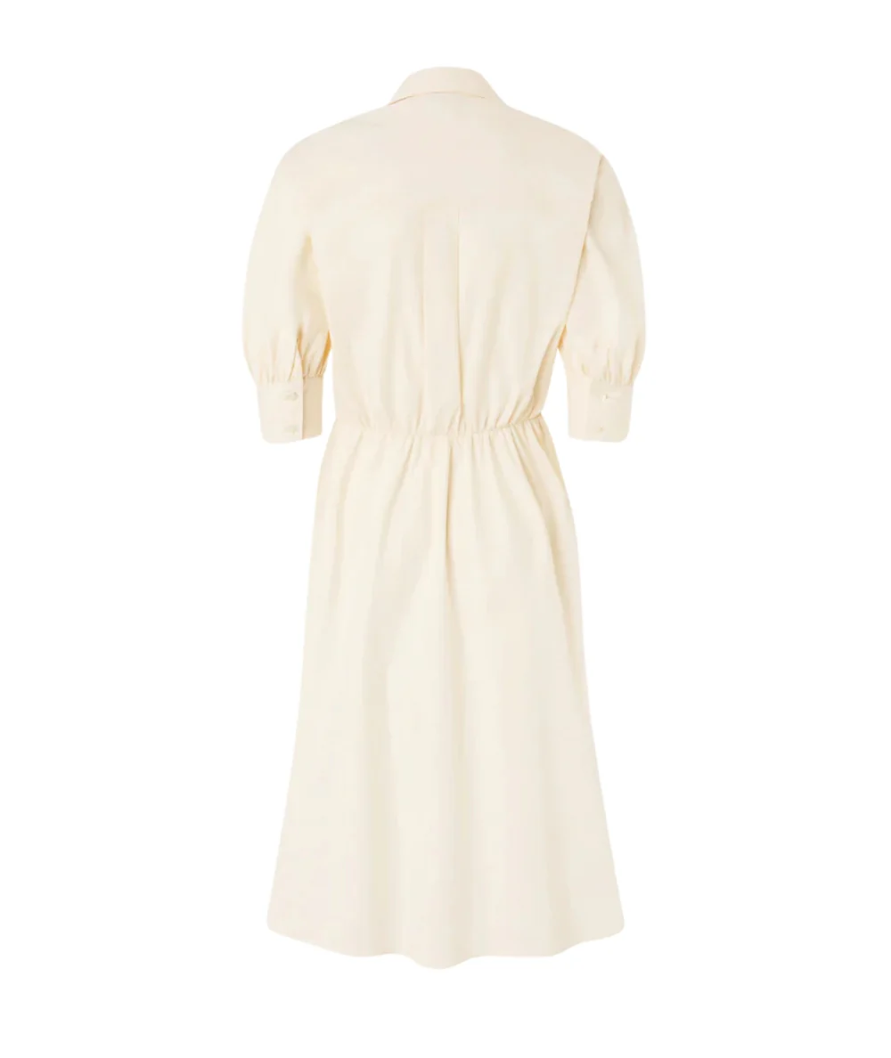 Pinko Abito a Portafoglio in Popeline di Cotone Aline 106602 A35Q Bianco - immagine 6