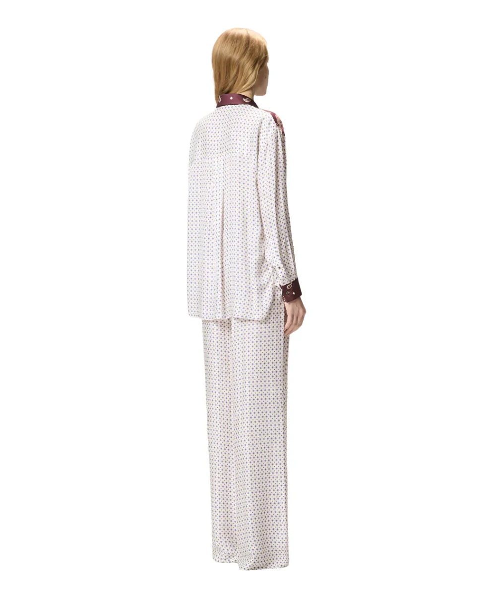 Pinko Camicia in Twill in Fantasia Stile Foulard Cher 106202 A31K Multicolore - immagine 5