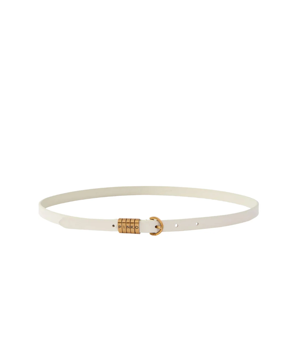 Pinko Cintura Saddle Altezza 1,20 cm Saddle Belt 105479 A1AC Bianco