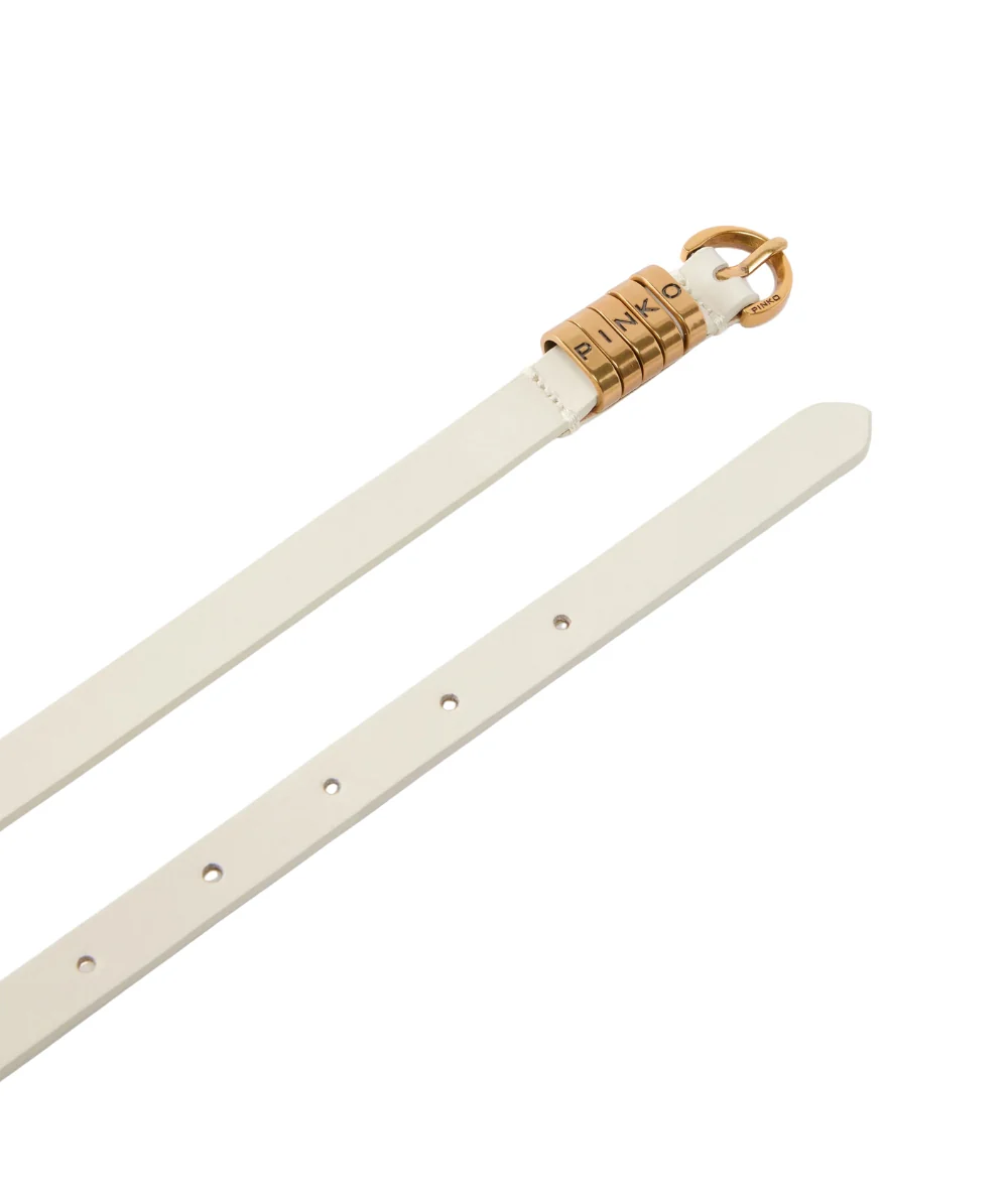 Pinko Cintura Saddle Altezza 1,20 cm Saddle Belt 105479 A1AC Bianco - immagine 5
