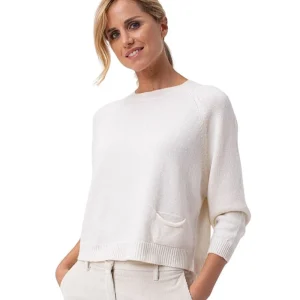 Vicario Cinque Maglione Girocollo con Taschino MANTOVA305 Bianco