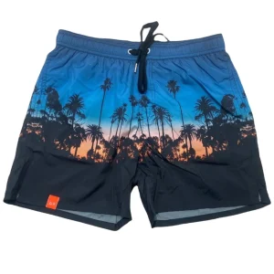 SUN68 BEACH PANTALONCINI DA MARE CON STAMPA PALME H32114 MULTICOLORE