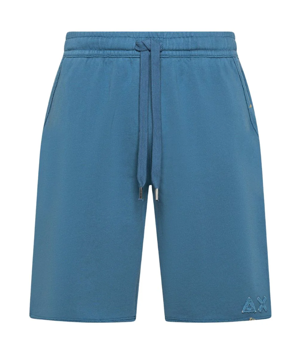 Sun68 Bermuda in Cotone Effetto Vintage F35145 Azzurro