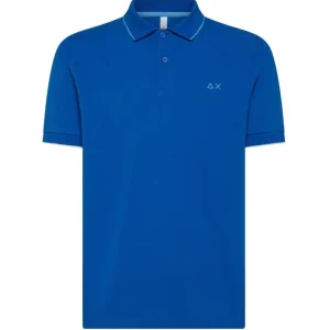 Sun68 Polo Profilo Sottile Contrasto A35110 Blu Royal