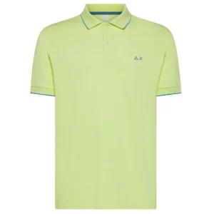 Sun68 Polo Profilo Sottile Contrasto A35110 Giallo Lime