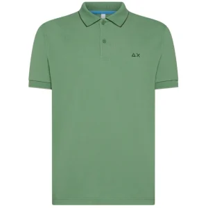 Sun68 Polo Profilo Sottile Contrasto A35110 Verde